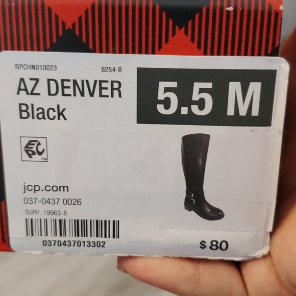 Arizona Womans Denver Riding Boots 5.5M black - Picture 8 of 8